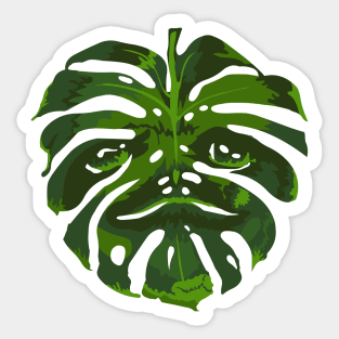 Monstera Sloth Sticker